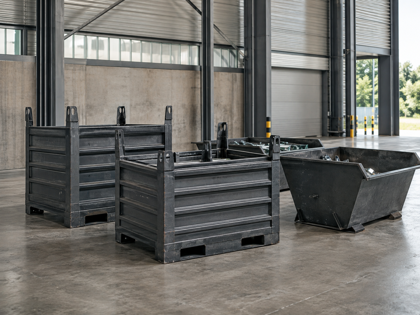 Cajas metálicas para separar residuos en origen